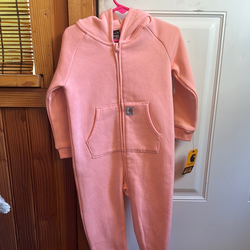 Carhartt Kids Pink Hooded One Piece